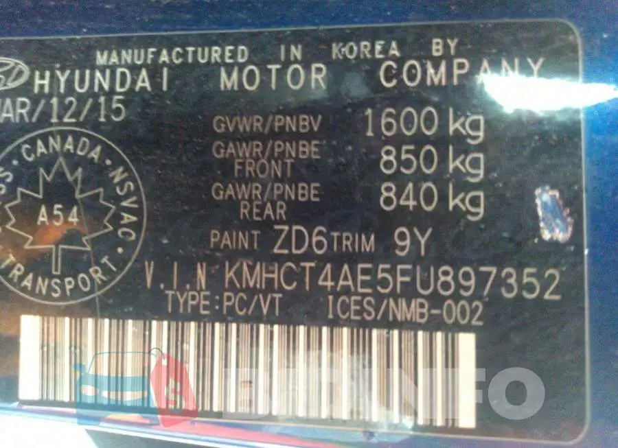 KMHCT4AE5FU897352 Photo# 9