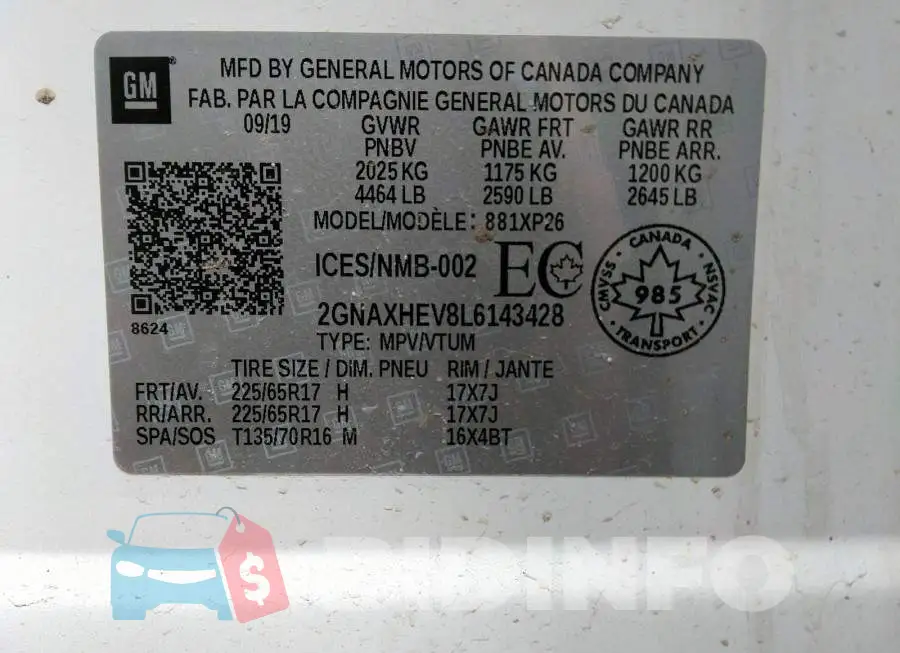 2GNAXHEV8L6143428 Photo# 9