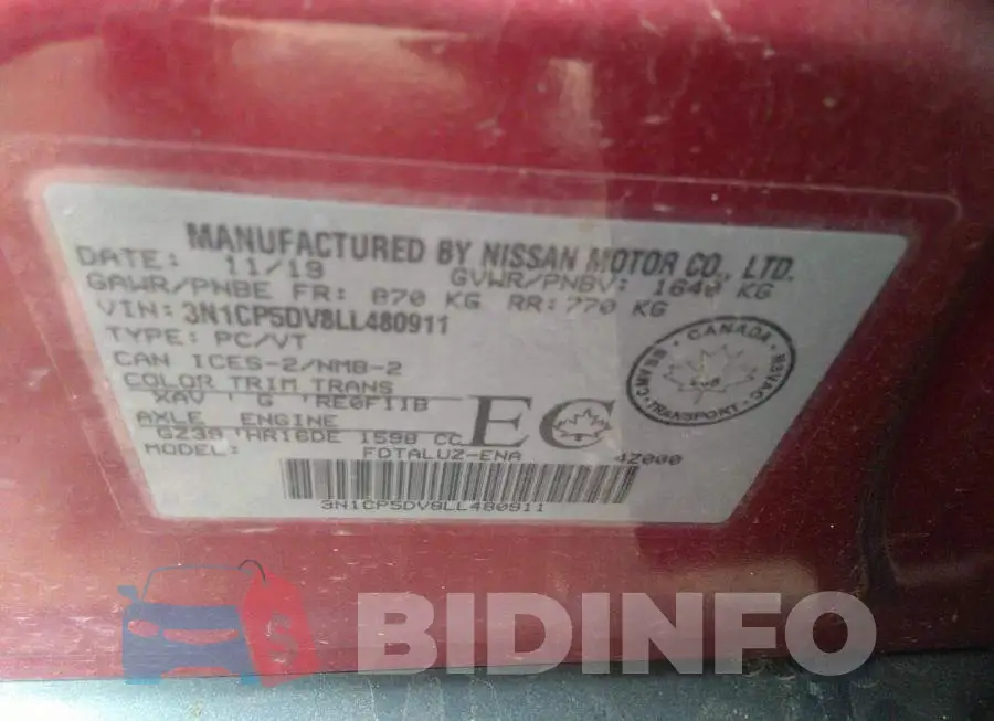 3N1CP5DV8LL480911 Photo# 9