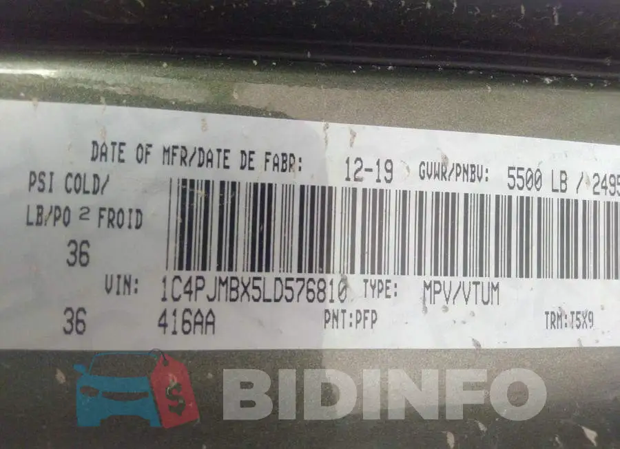 1C4PJMBX5LD576810 Photo# 9