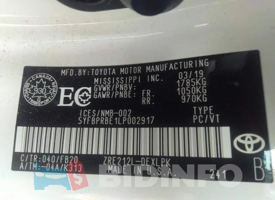 5YFBPRBE1LP002917 Photo# 9