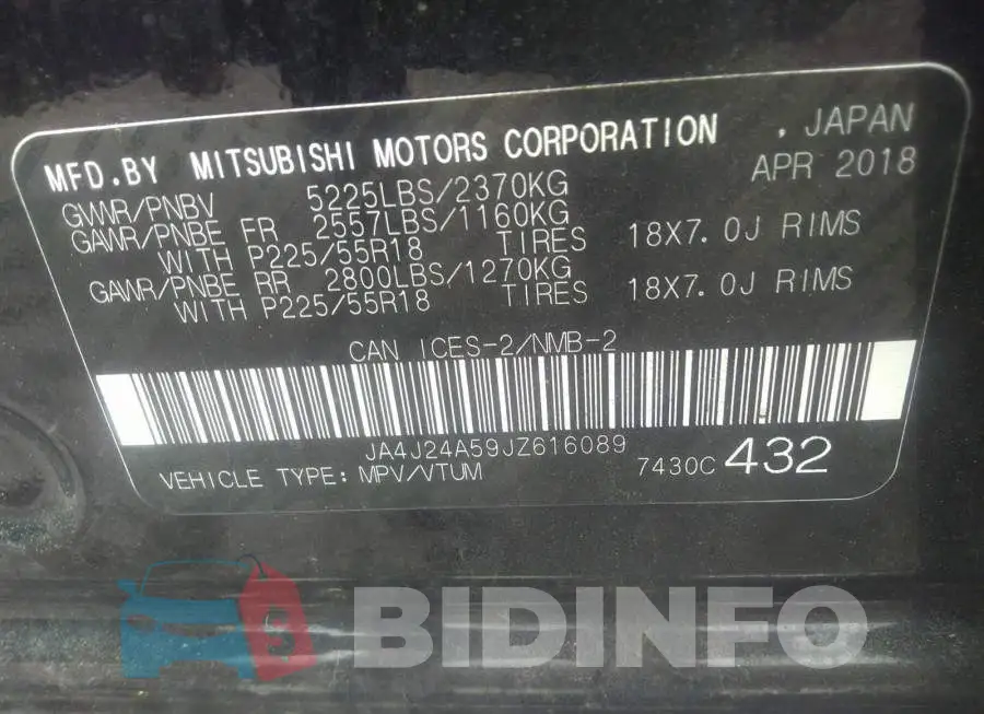 JA4J24A59JZ616089 Photo# 9