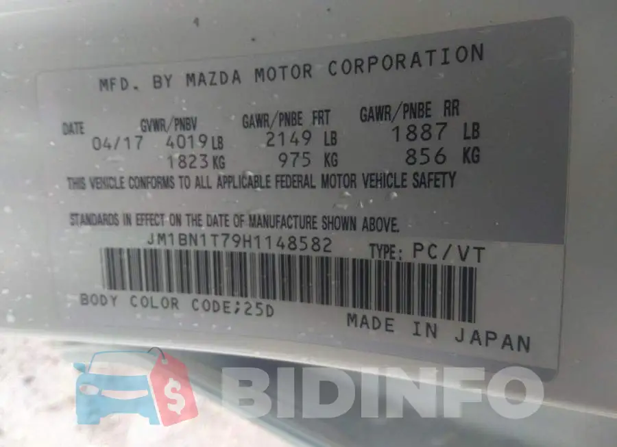 JM1BN1T79H1148582 Photo# 9