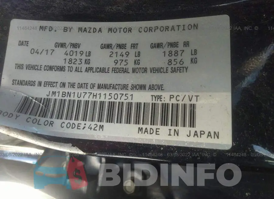 JM1BN1U77H1150751 Photo# 9