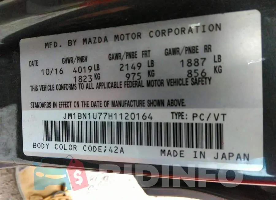 JM1BN1U77H1120164 Photo# 9