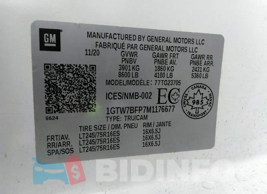 1GTW7BFP7M1176677 Photo# 9