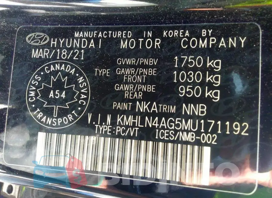 KMHLN4AG5MU171192 Photo# 9