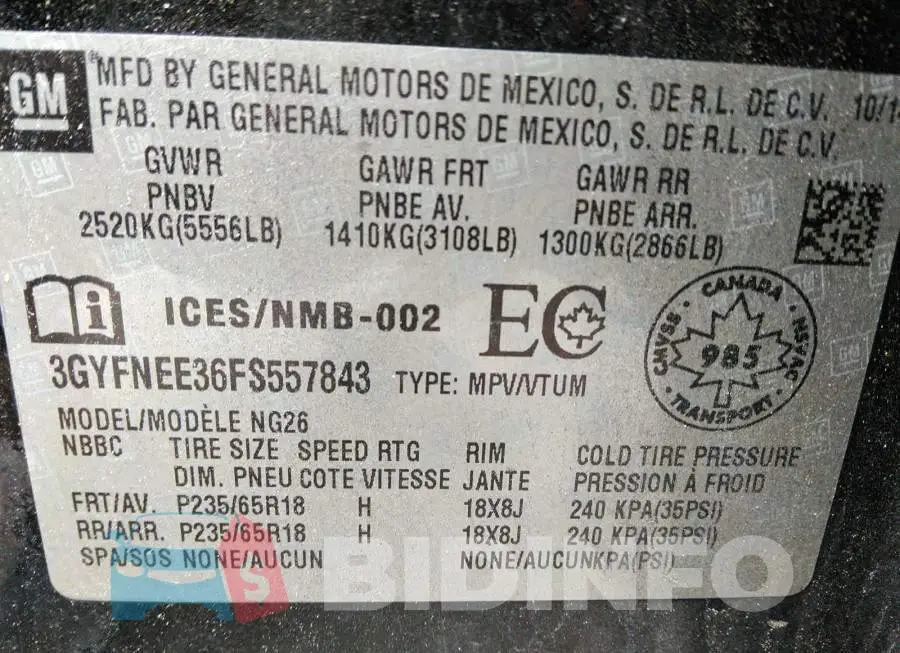 3GYFNEE36FS557843 Photo# 9