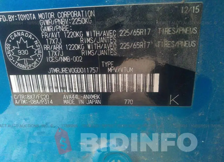 JTMRJREV0GD011757 Photo# 9
