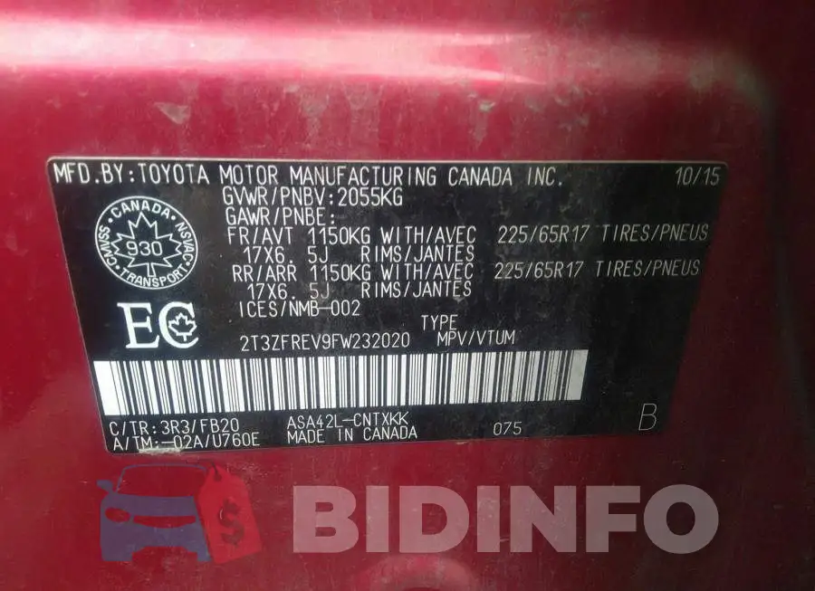 2T3ZFREV9FW232020 Photo# 9