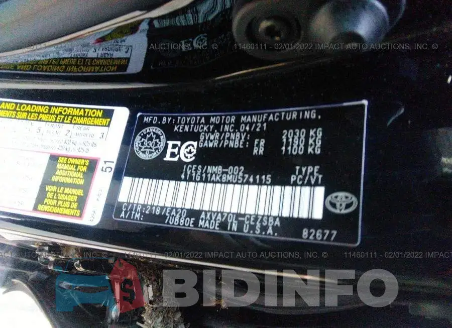 4T1G11AK8MU574115 Photo# 9