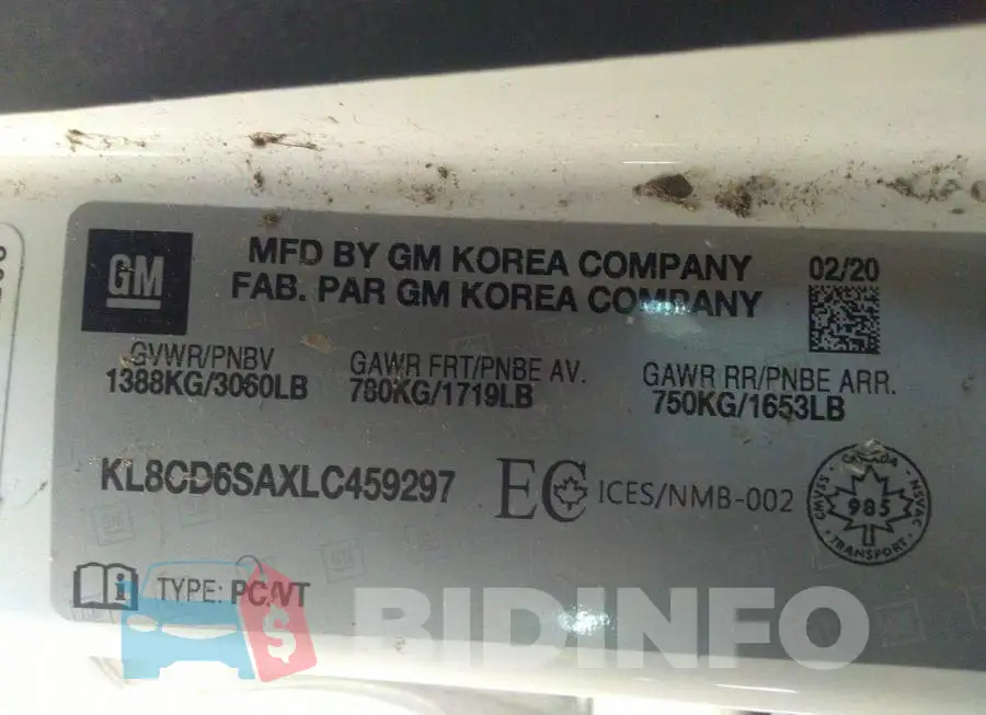 KL8CD6SAXLC459297 Photo# 9