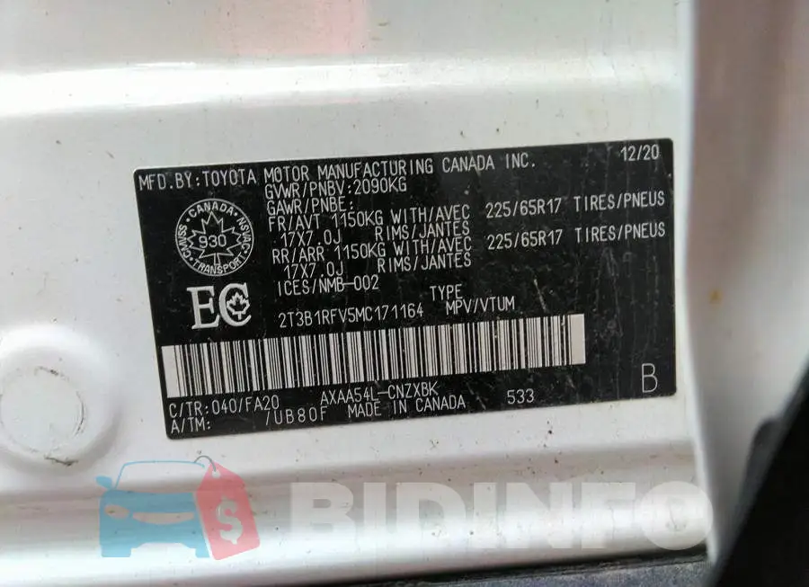 2T3B1RFV5MC171164 Photo# 9