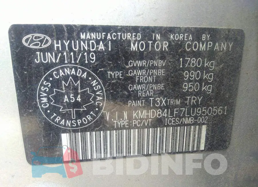 KMHD84LF7LU950561 Photo# 9