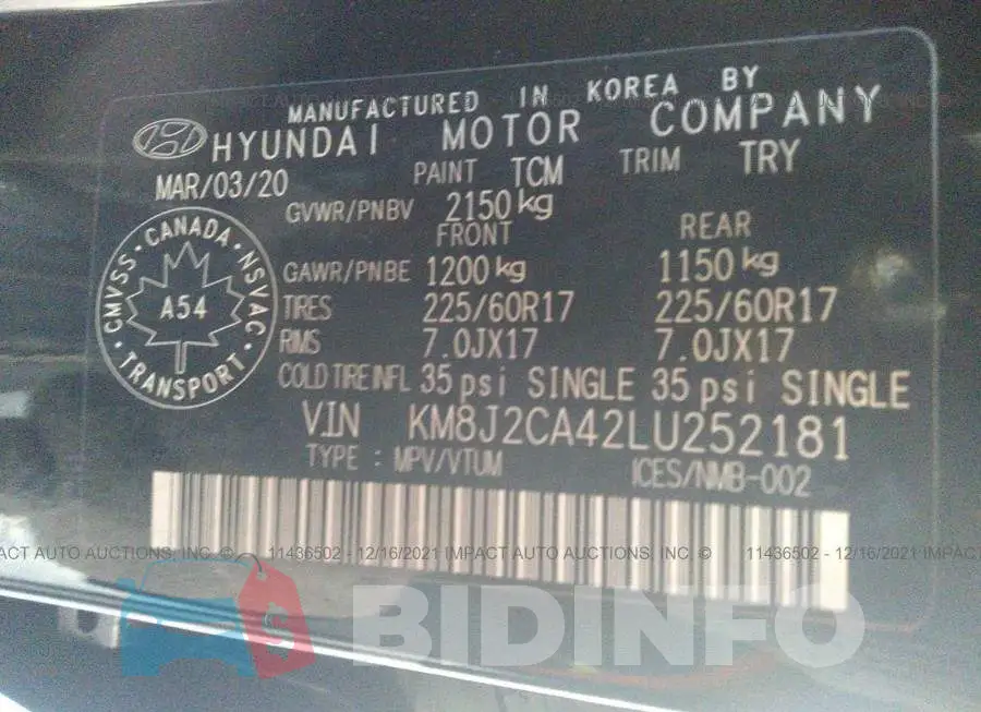 KM8J2CA42LU252181 Photo# 9