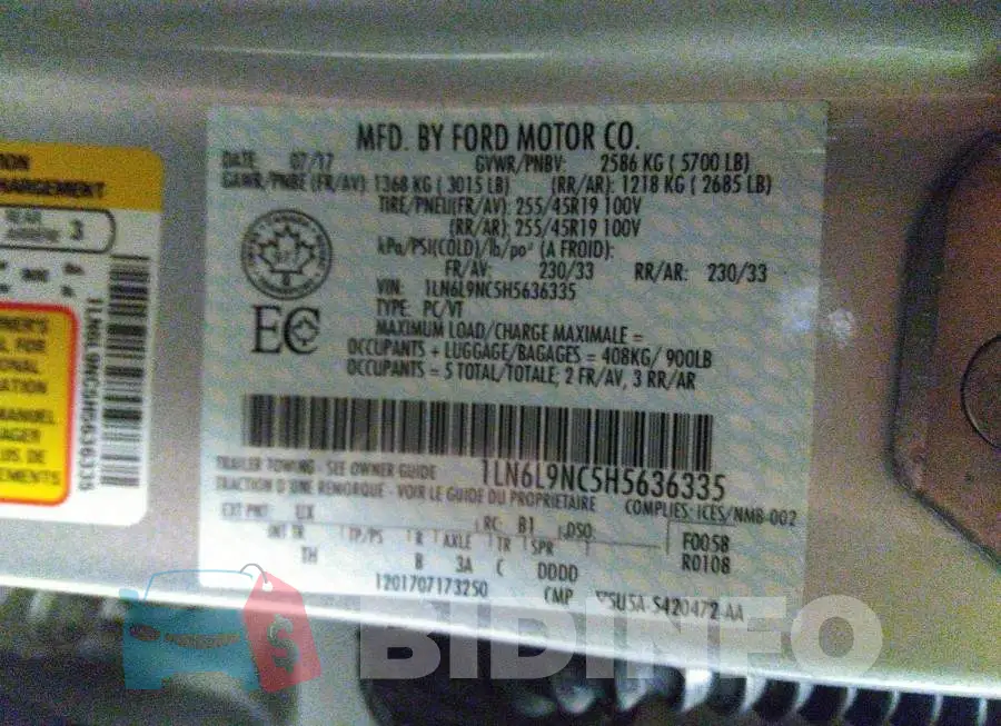 1LN6L9NC5H5636335 Photo# 9
