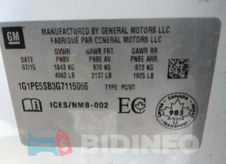 1G1PE5SB3G7115066 Photo# 9