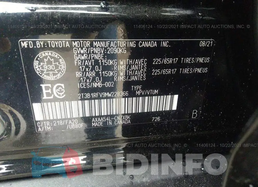 2T3B1RFV9MW228366 Photo# 9