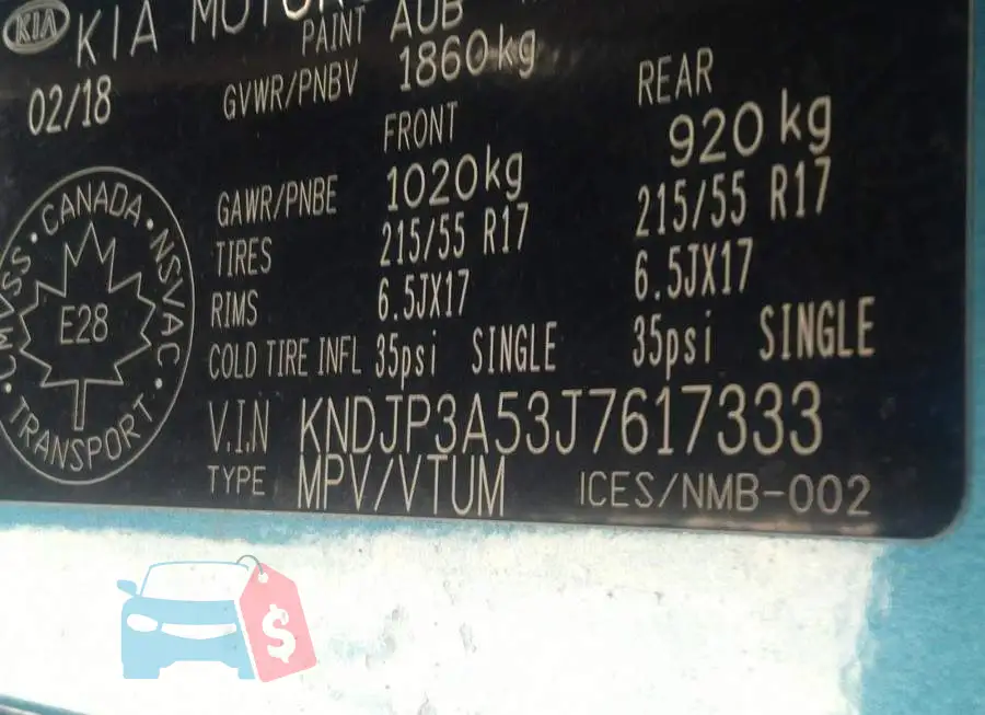KNDJP3A53J7617333 Photo# 9