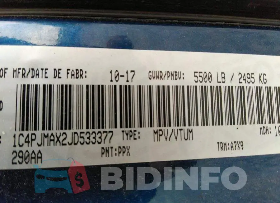 1C4PJMAX2JD533377 Photo# 9