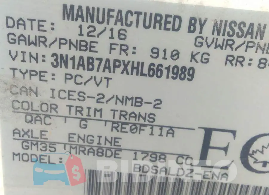 3N1AB7APXHL661989 Photo# 9