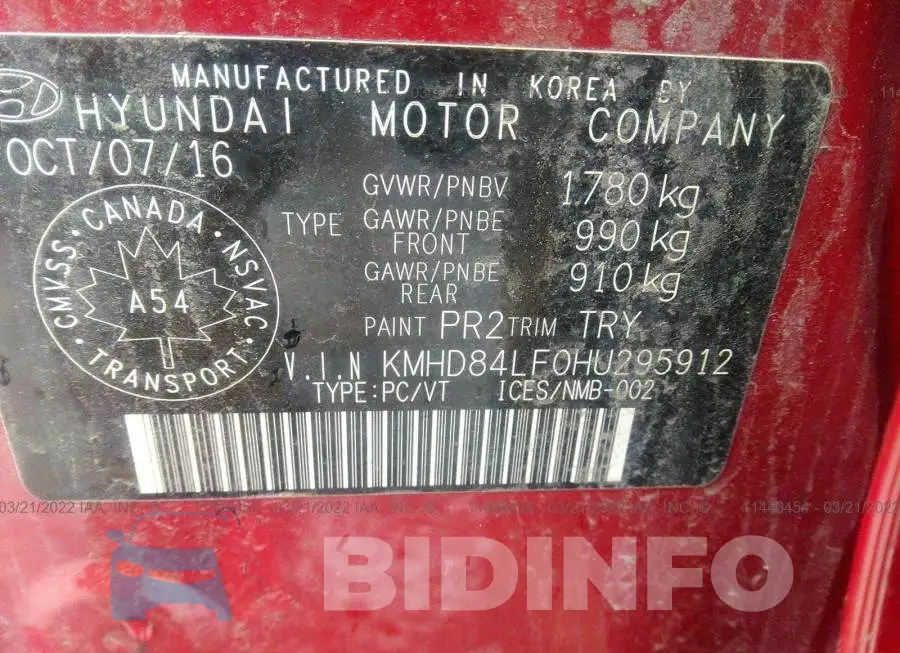 KMHD84LF0HU295912 Photo# 9