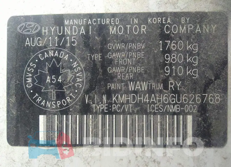 KMHDH4AH6GU626768 Photo# 9