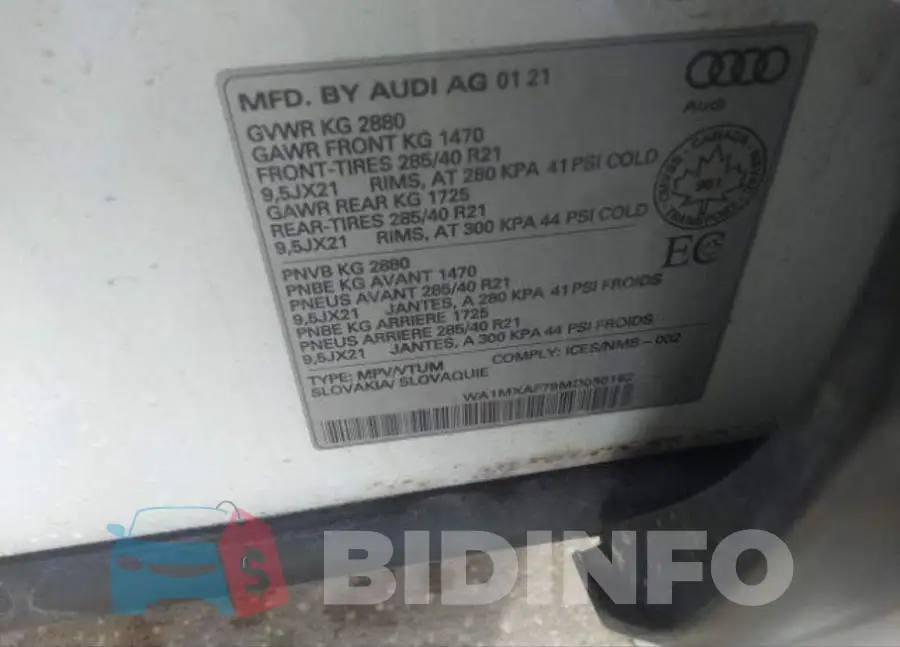 WA1MXAF79MD030162 Photo# 10