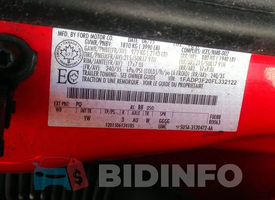 1FADP3F20FL332122 Photo# 9