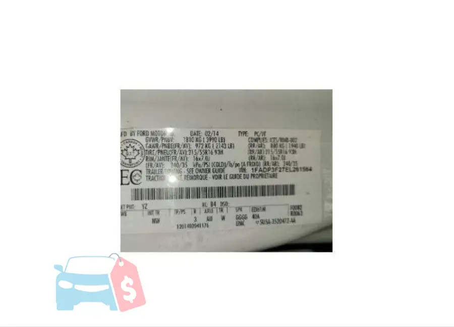 1FADP3F27EL261564 Photo# 6