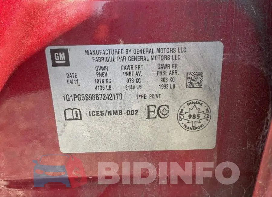 1G1PG5S98B7242170 Photo# 10
