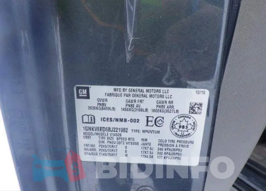 1GNKVEED6BJ221982 Photo# 7