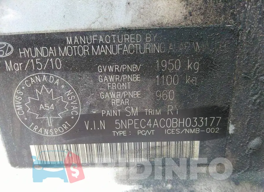 5NPEC4AC0BH033177 Photo# 9