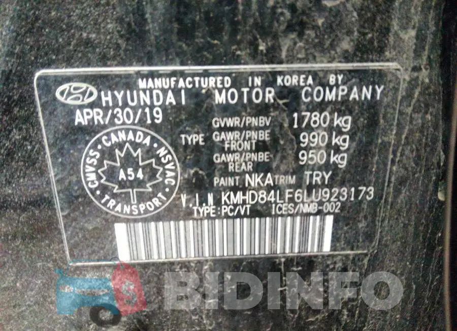 KMHD84LF6LU923173 Photo# 9