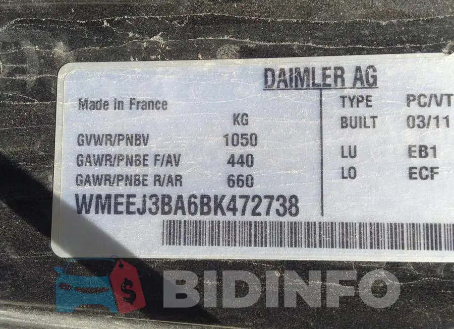 WMEEJ3BA6BK472738 Photo# 9