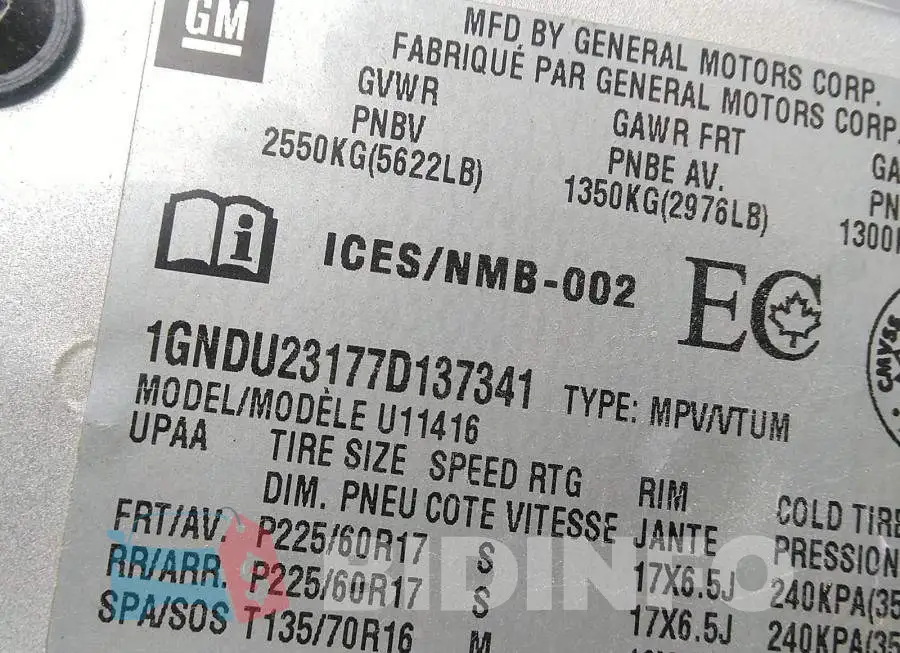 1GNDU23177D137341 Photo# 9