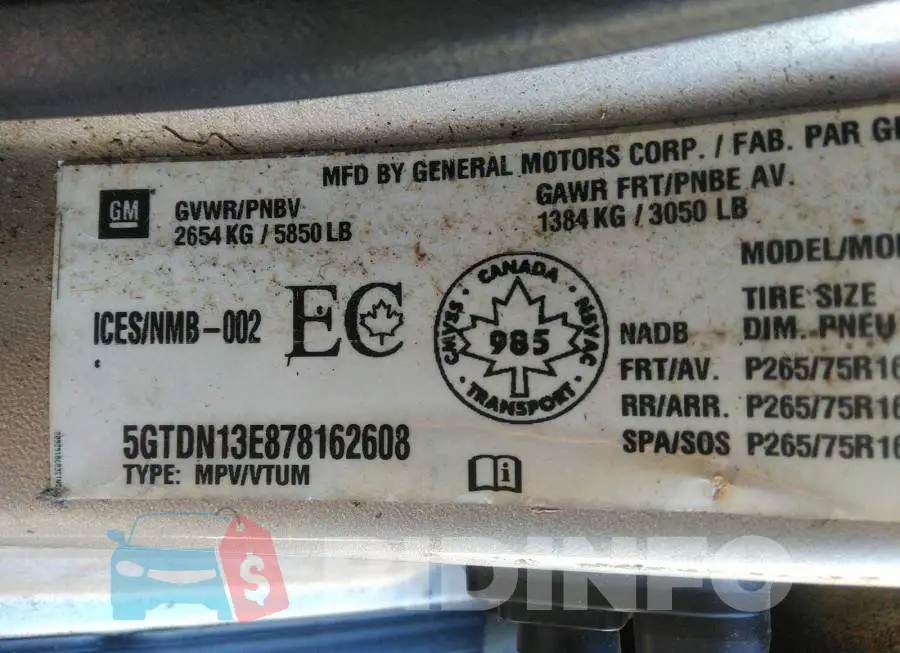 5GTDN13E878162608 Photo# 9 5GTDN13E878162608 Photo# 9
