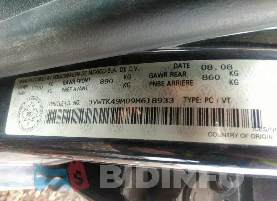 3VWTK49M09M618933 Photo# 9