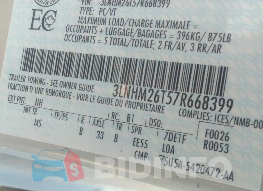 3LNHM26T57R668399 Photo# 9