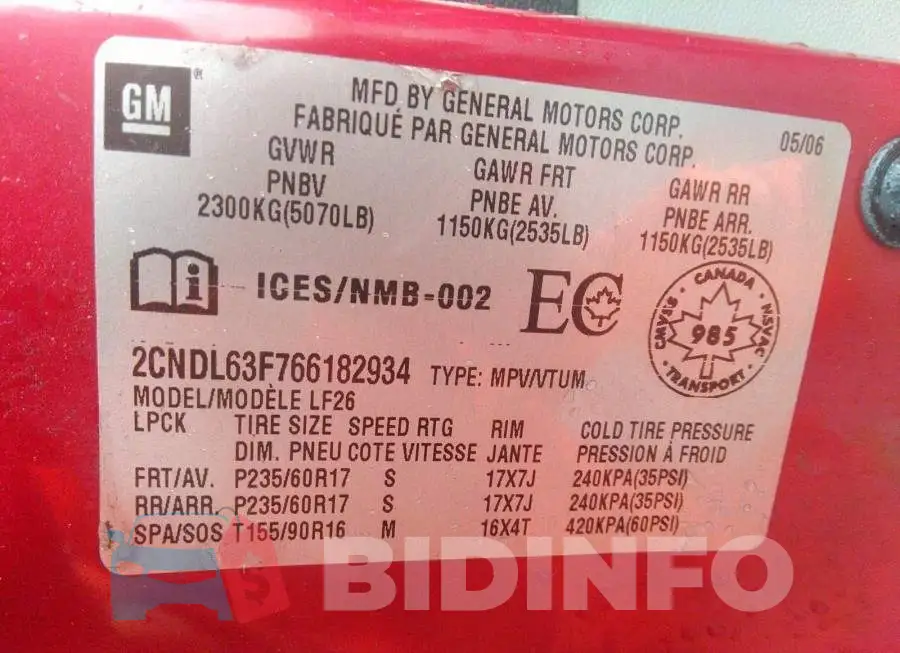 2CNDL63F766182934 Photo# 9