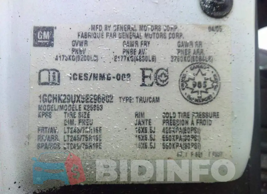1GCHK29UX5E296802 Photo# 9