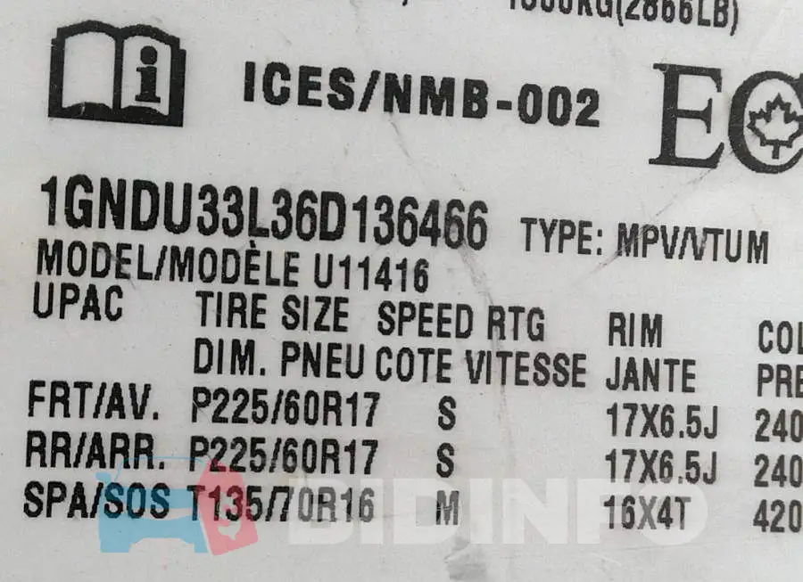 1GNDU33L36D136466 Photo# 9