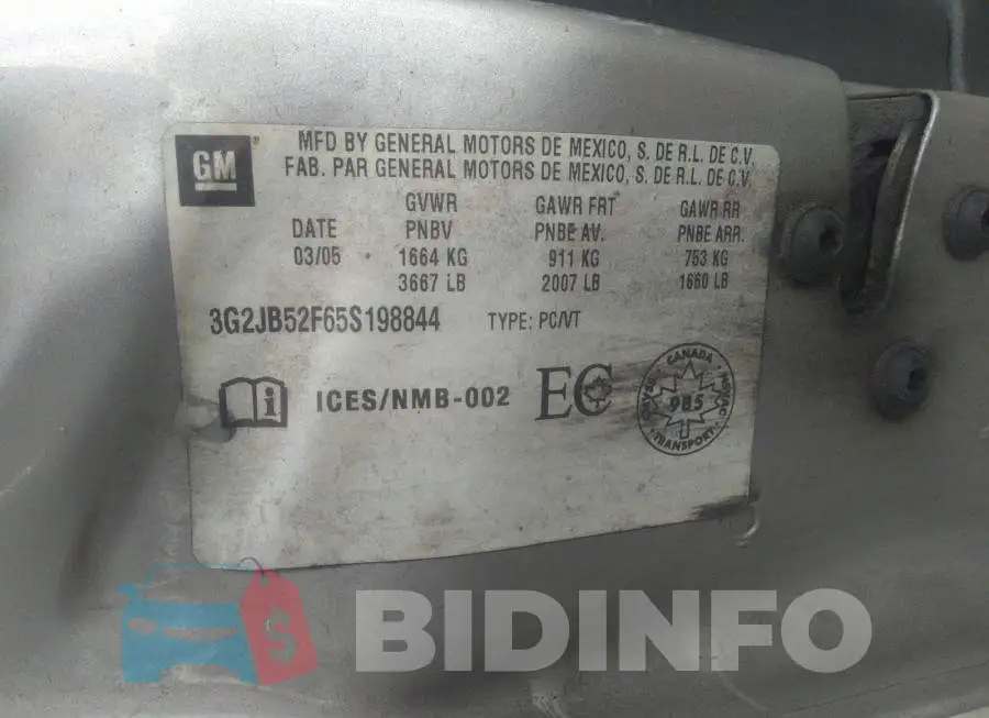 3G2JB52F65S198844 Photo# 9