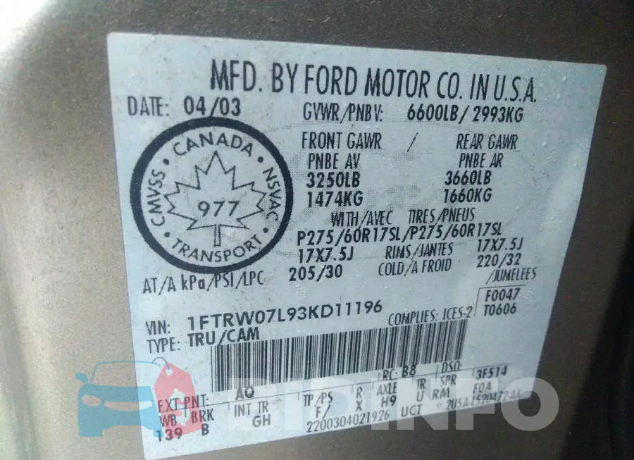 1FTRW07L93KD11196 Photo# 9