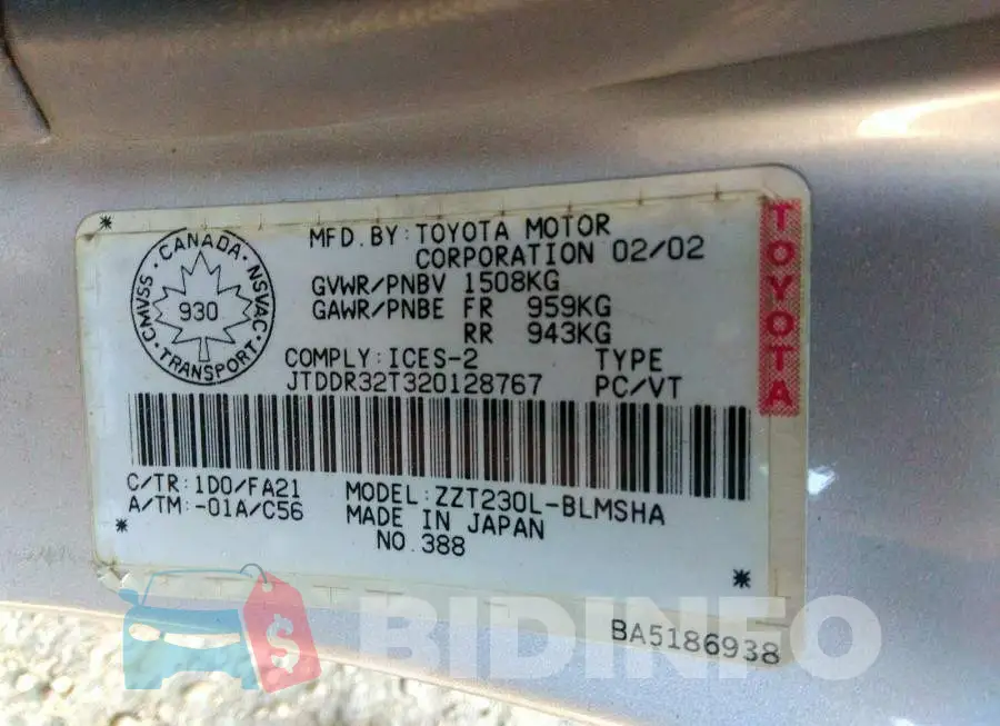 JTDDR32T320128767 Photo# 9