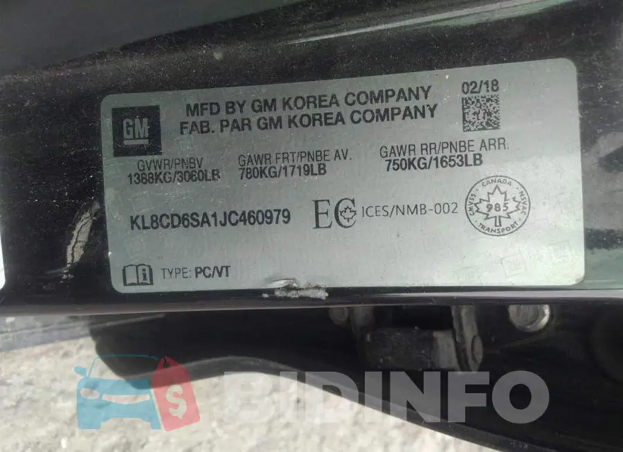 KL8CD6SA1JC460979 Photo# 9