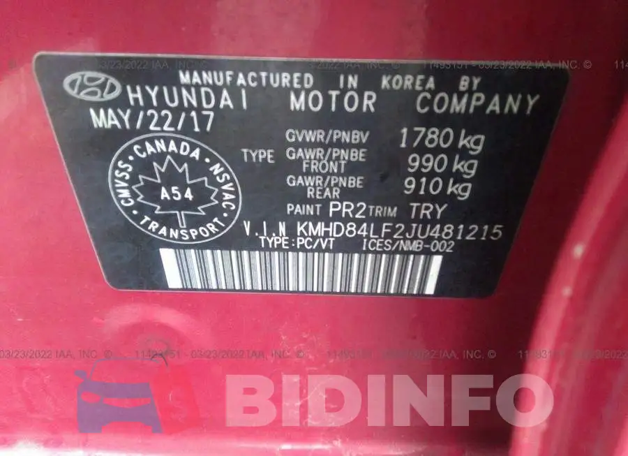 KMHD84LF2JU481215 Photo# 9