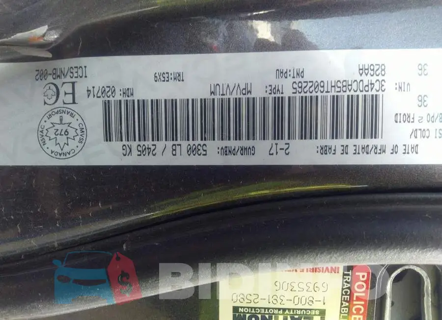 3C4PDCAB5HT602265 Photo# 9