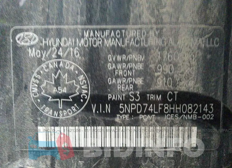 5NPD74LF8HH082143 Photo# 9