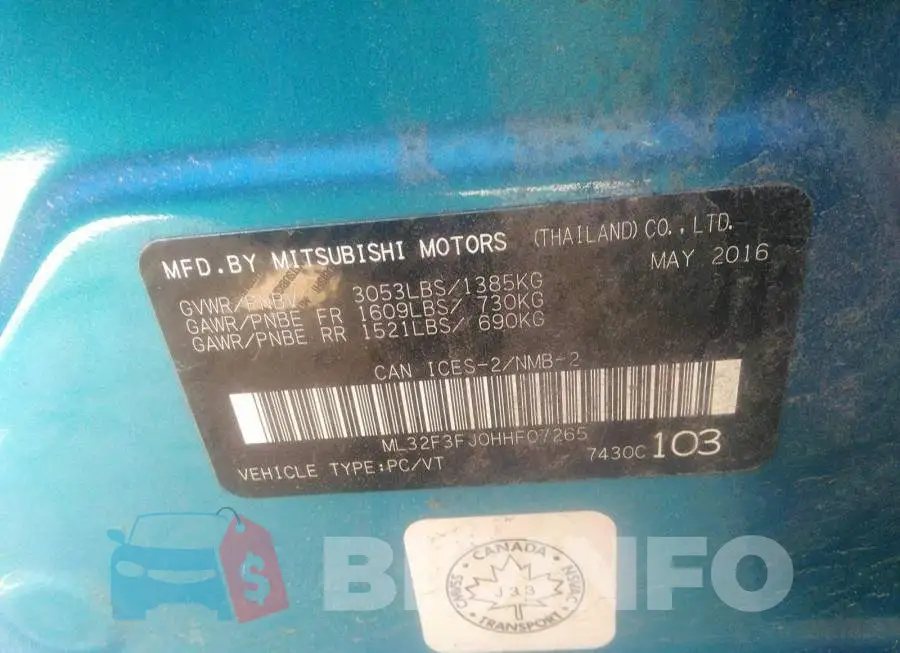 ML32F3FJ0HHF07265 Photo# 9